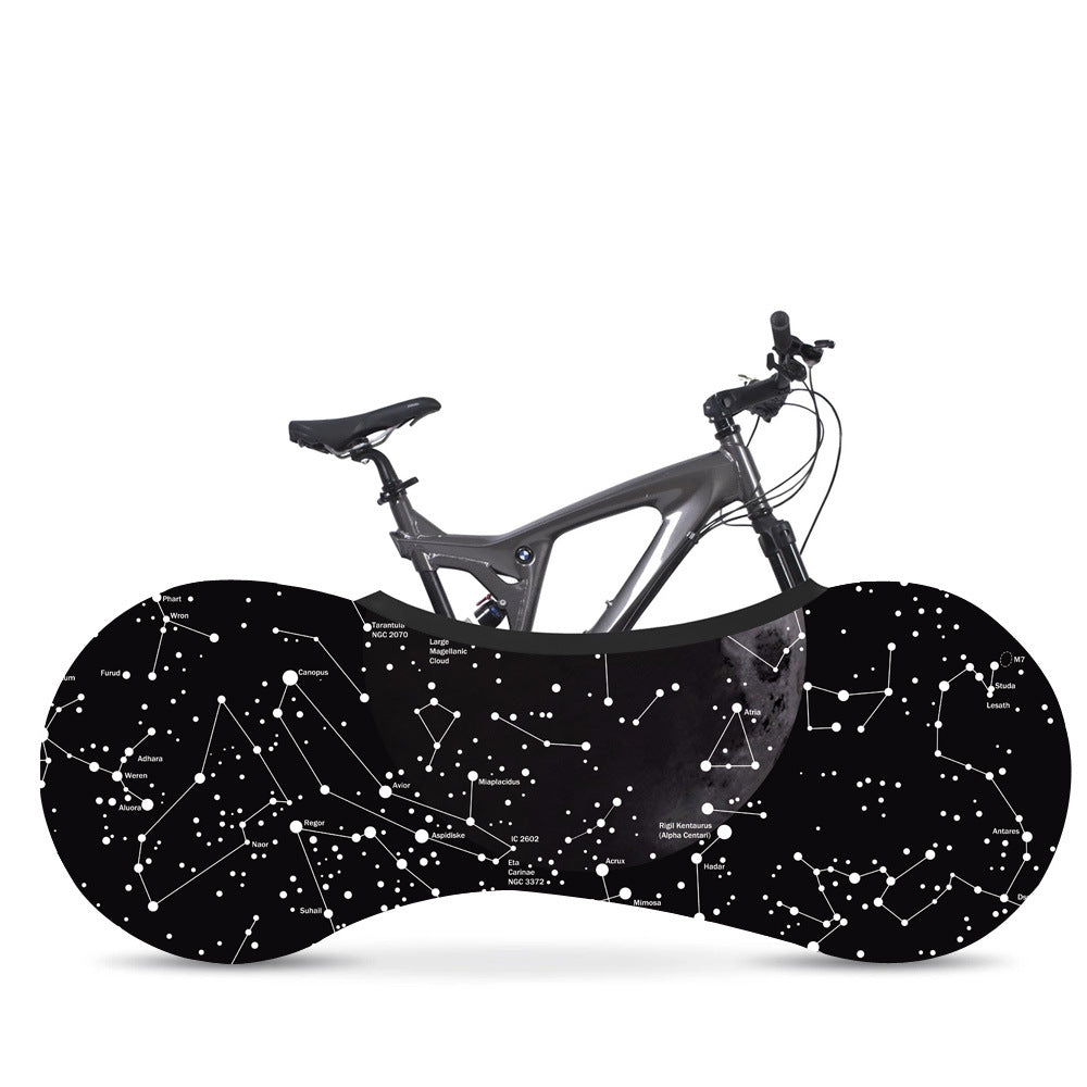 HKM-391379 Starry Sky Bicycle Dust Cover and Wheel Protector - Elastic Fit for Outdoor Use