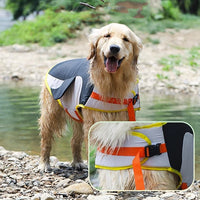 HKM-3913917 Corgi & Golden Retriever Pet Life Jacket with Plaid Contrast Colors