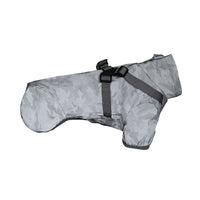 HKM-3915581 Waterproof Pet Raincoat for Medium and Small Dogs – Chest and Back Design in Camouflage, Star Gray, or Clear Yellow