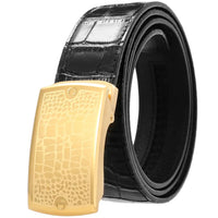 HKM-391571 Men's Luxury Ratchet Belt with Stainless Steel Buckle - Model LY36-61423-8