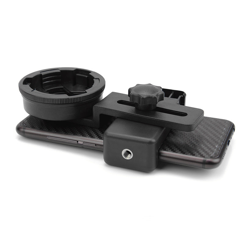 HKM-391571 Mobile Phone Camera Clip for Telescopes and Binoculars - Black, Plastic Adapter 5-8.5 cm
