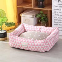 HKM-3915965 Cozy Linen Pet Nest with 3D High-Elastic PP Cotton Filling - Various Sizes Available