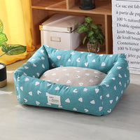 HKM-3915965 Cozy Linen Pet Nest with 3D High-Elastic PP Cotton Filling - Various Sizes Available