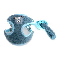 HKM-3916477 Cozy Cartoon Bear Velvet Dog Chest Strap for Comfort and Quick Release
