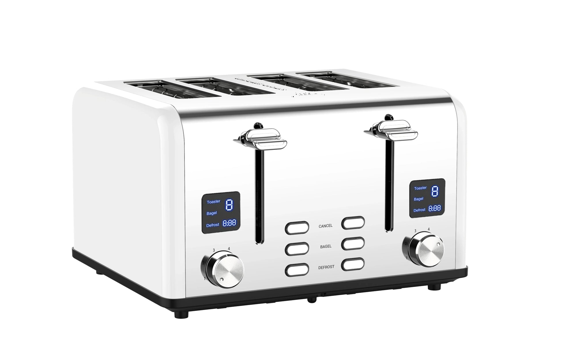 HKM-391763 4-Slice Modern Touch Screen Toaster with LED Display and Dust Cover