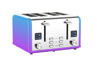 HKM-391763 4-Slice Modern Touch Screen Toaster with LED Display and Dust Cover
