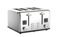 HKM-391763 4-Slice Modern Touch Screen Toaster with LED Display and Dust Cover