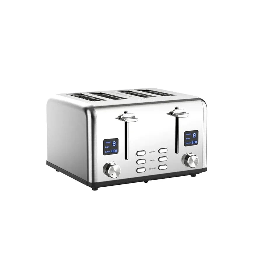 HKM-391763 4-Slice Modern Touch Screen Toaster with LED Display and Dust Cover