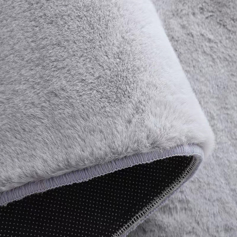 HKM-391763 Imitation Rabbit Fur Soft Touch Area Rug for Living Room, Bedroom, and Bay Window