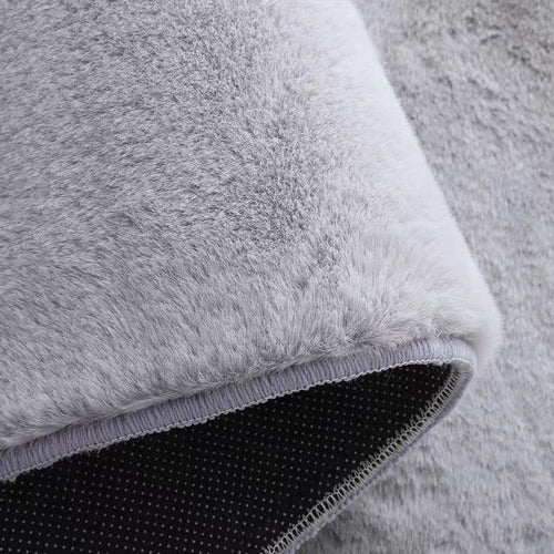 HKM-391763 Imitation Rabbit Fur Soft Touch Area Rug for Living Room, Bedroom, and Bay Window