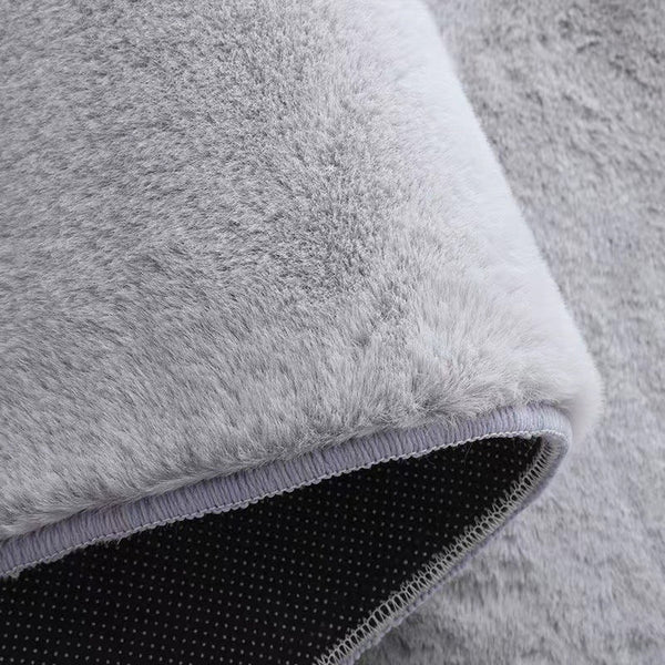HKM-391763 Imitation Rabbit Fur Soft Touch Area Rug for Living Room, Bedroom, and Bay Window
