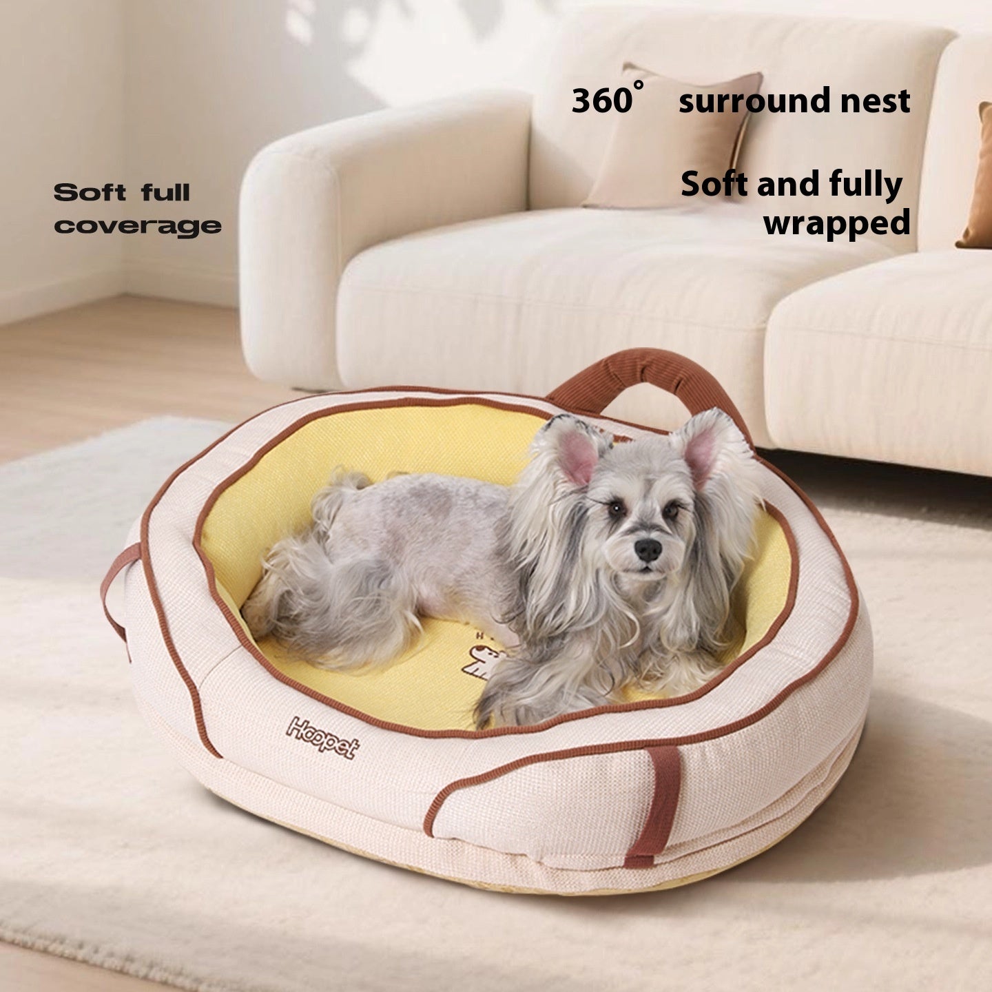 HKM-3917757 Seasonal Round Dog Nest Pet Mat in Multiple Sizes - Soft Furnishing Fabric with PP Cotton and Sponge Filling