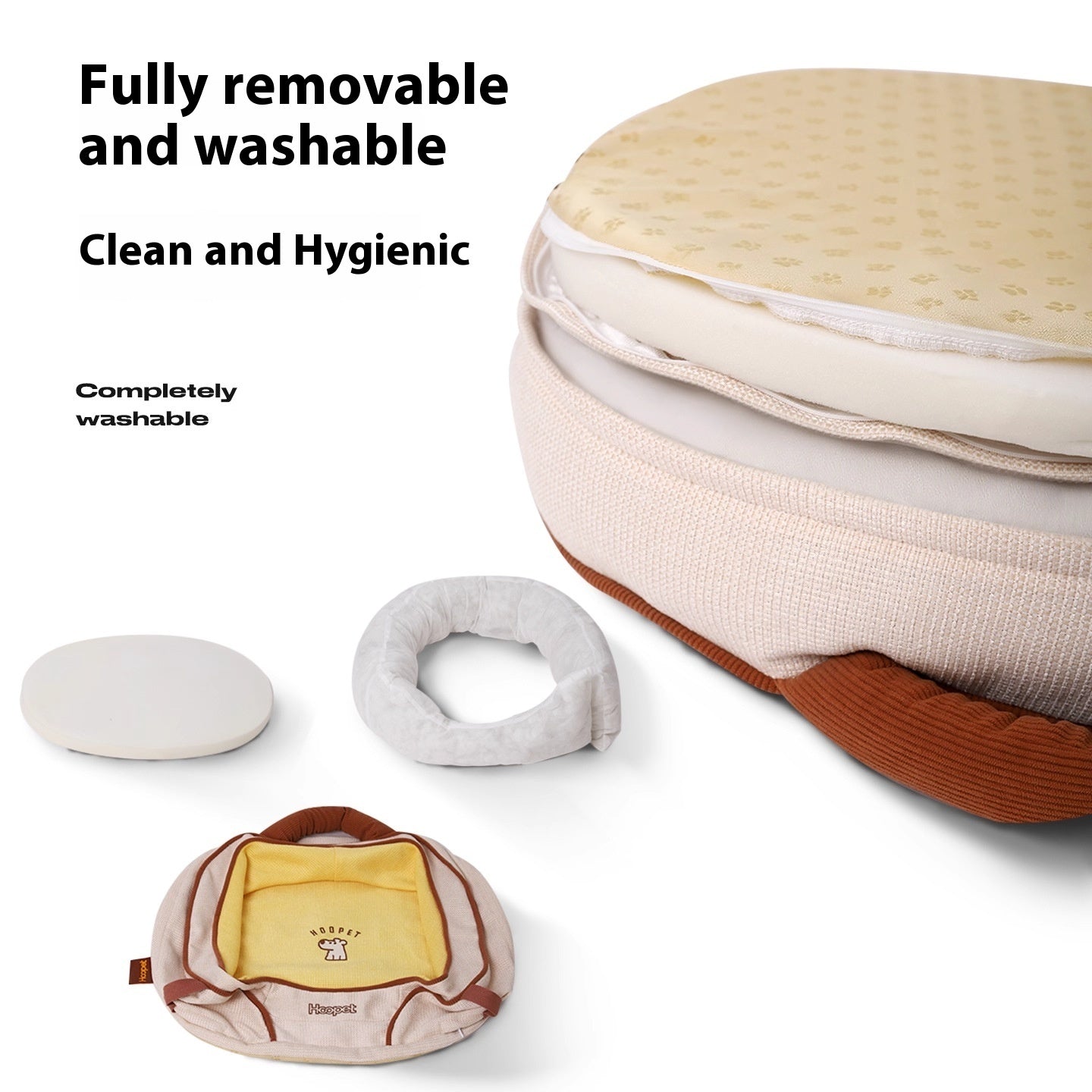 HKM-3917757 Seasonal Round Dog Nest Pet Mat in Multiple Sizes - Soft Furnishing Fabric with PP Cotton and Sponge Filling