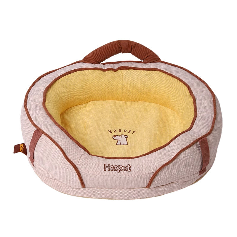 HKM-3917757 Seasonal Round Dog Nest Pet Mat in Multiple Sizes - Soft Furnishing Fabric with PP Cotton and Sponge Filling