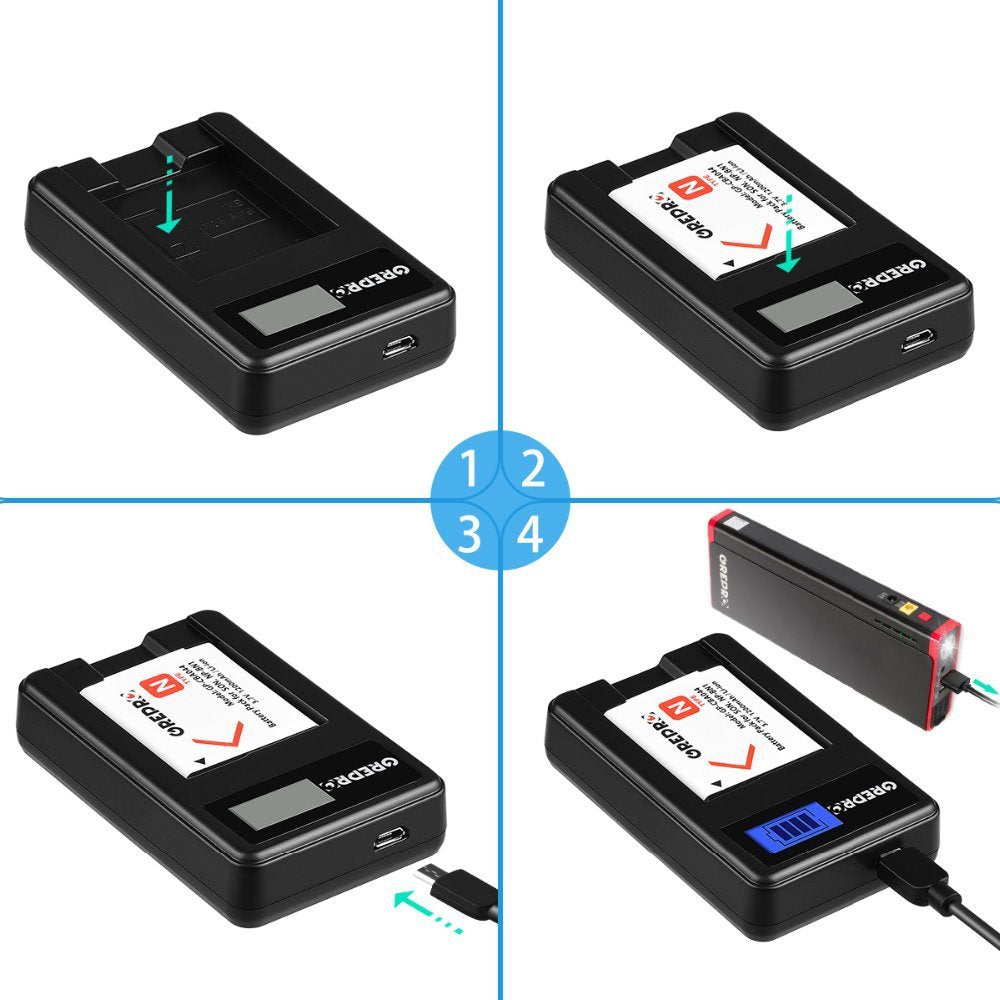 HKM-392083 Mini Charger for NP-BX1 Battery Compatible with Sony RX100 Series and DSC-HX99