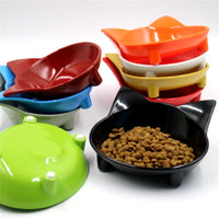 HKM-3921853 Cat-Shaped Melamine Pet Bowl with Anti-Slip Base for Easy Feeding and Cleaning