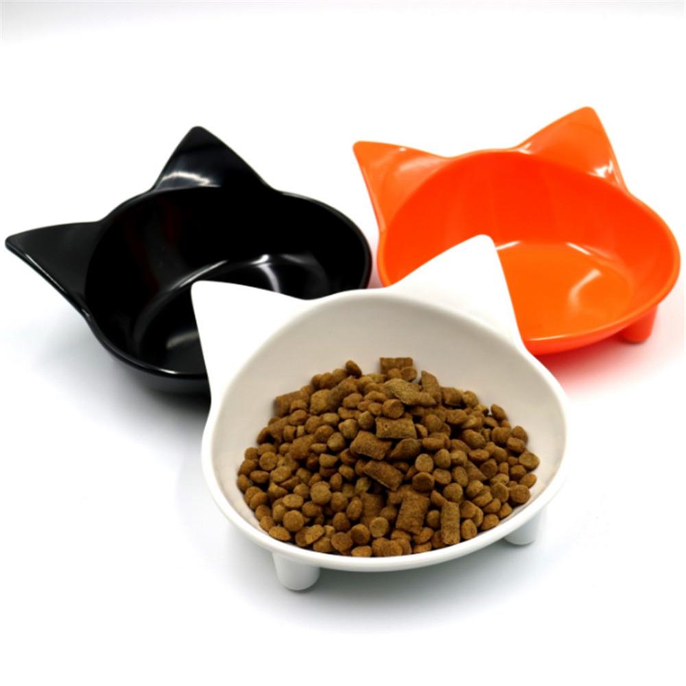 HKM-3921853 Cat-Shaped Melamine Pet Bowl with Anti-Slip Base for Easy Feeding and Cleaning