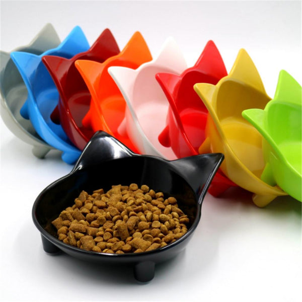 HKM-3921853 Cat-Shaped Melamine Pet Bowl with Anti-Slip Base for Easy Feeding and Cleaning