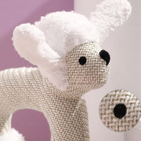 HKM-3922493 Creative Plush Toy for Dogs - Elephant, Sheep, and Monkey - 28cm Long, Linen and Plush Material