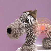 HKM-3922493 Creative Plush Toy for Dogs - Elephant, Sheep, and Monkey - 28cm Long, Linen and Plush Material