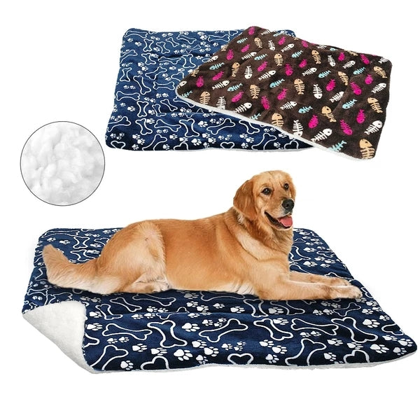 HKM-3923517 Thick Flannel Pet Blanket for Warmth and Comfort in Various Sizes