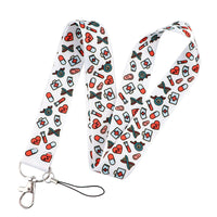 HKM-392403 Cute Cartoon Doctor Mobile Phone Lanyard with Metal Buckle and Soft Polyester Design