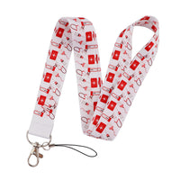 HKM-392403 Cute Cartoon Doctor Mobile Phone Lanyard with Metal Buckle and Soft Polyester Design