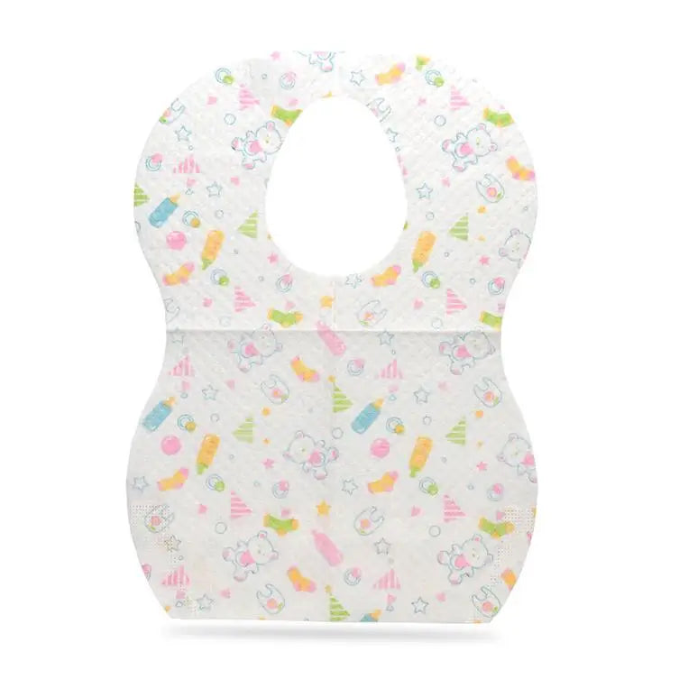 HKM-392403 Sleeveless Disposable Baby Bibs Waterproof Custom Hot Baby Dinner Baby Feeding Bib
