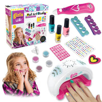 HKM-392531 Kids Nail Polishing Playset with Makeup Accessories for Ages 2-7