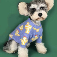 HKM-3925821 Cozy Coral Fleece Dog Sweater for Autumn and Winter, Casual Design, Warm Pet Clothing