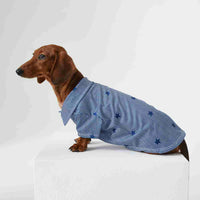 HKM-3926205 Pet Shirt for Small Dogs and Cats - Soft Fabric, Blue and Light Blue Options, Multiple Sizes Available