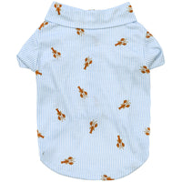 HKM-3926205 Pet Shirt for Small Dogs and Cats - Soft Fabric, Blue and Light Blue Options, Multiple Sizes Available