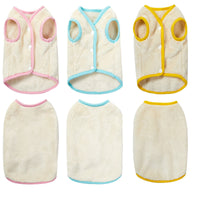 HKM-3927229 Soft Flannel Dog Vest in Pink, Blue, and Yellow - Sizes S-XXL
