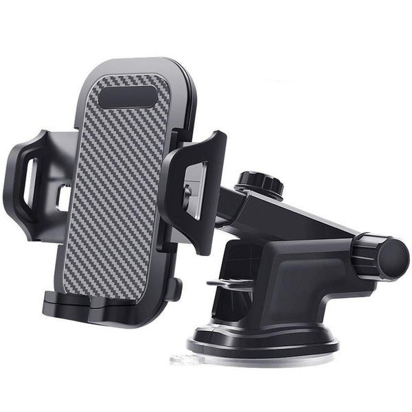 HKM-392723 Carbon Fiber Car Phone Holder - Anti-Vibration, Anti-Skid for 4.0-7.0 inch Devices