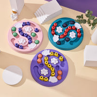 HKM-3928253 Maze Puzzle Toy for Pets - Interactive Feeding Device, Durable Non-Toxic Material, Blue-Green, Pink, Purple, 29.5 cm