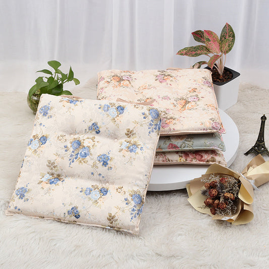 HKM-392915 Pastoral Floral Print Cushion with Zipper Options - Medium Size, Various Colors Available
