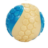 HKM-3930045 Interactive Bite-Resistant TPR Colorful Grid Ball Dog Toy - 6CM Diameter