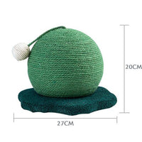 HKM-3930685 Cherry Cat Climbing Scratching Post with Natural Sisal & Plush Toy