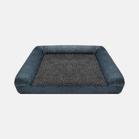 HKM-3931453 Waterproof Removable Suede Cotton Fleece Kennel in Coffee, Navy, and Silver - Multiple Sizes Available