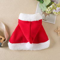 HKM-3931581 Cozy Red Cloak Shawl for Pets – Available in Sizes S, M, L
