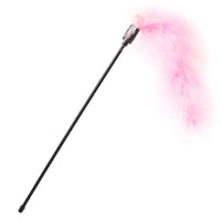 HKM-3932221 Funny Plush Cat Toy Stick in Random Colors - 26x15cm