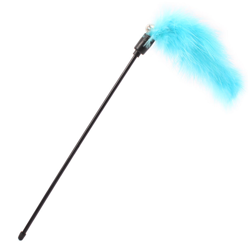 HKM-3932221 Funny Plush Cat Toy Stick in Random Colors - 26x15cm