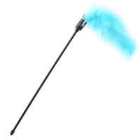 HKM-3932221 Funny Plush Cat Toy Stick in Random Colors - 26x15cm