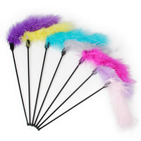 HKM-3932221 Funny Plush Cat Toy Stick in Random Colors - 26x15cm