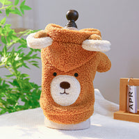 HKM-3932477 Cozy Lambswool Round Bear Hoodie for Pets in Multiple Sizes