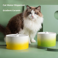 HKM-3933245 Ceramic Electric Cat Water Dispenser Fountain in Various Sizes and Colors