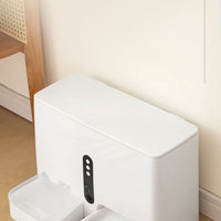 HKM-3933373 Automatic Pet Feeder and Water Dispenser for Dogs and Cats - White
