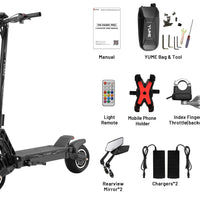 HKM-393363 YUME HAWK Pro Folding Electric Scooter for Adults, 250W Brushless Motor, Max Speed 25/45 km/h, 96 km Range, Full Suspension, Waterproof, App Control