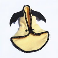 HKM-3935549 Cozy Fleece Hooded Pet Cloak for Halloween and Christmas in Black, Red, and Yellow