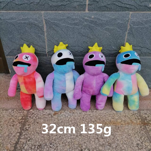 HKM-393619 Super Soft Rainbow Plush Toy Set - Blue, Purple, Yellow Stuffed Animals for Kids